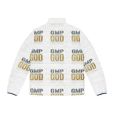 GMP GOD Logo Puffer Jacket — Men's Graphic Winter Coat