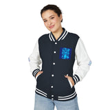 Letterman Jacket — 'God Money Power' Retro Graphic Varsity Jacket