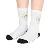 God Money Power- Vintage Compass Mid-Length Socks — Nautical Explorer Graphic Socks