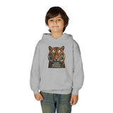 Tiger 'God Money Power' Youth Hoodie — Bold Graphic Pullover for Kids