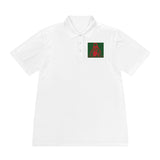 Polo Shirt — Red & Green Retro Skate Icon Chest/Back Print