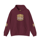 Hoodie — "God Money Power" Gold Emblem Pullover