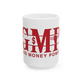 Good Money Power Ceramic Mug - Red Logo Coffee Cup (11oz, 15oz)