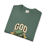 God Power T-Shirt — Faith Graphic Tee with Vintage Tank Illustration