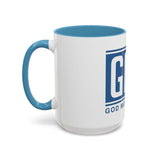 Coffee Mug — GMP (God Money Power) Blue Accent Ceramic Mug