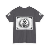 Graphic Tee — “God Money Power” Retro Stencil Jesus Streetwear T‑Shirt