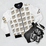 Gold Script Logo Bomber Jacket — 'GMP' All-Over Print