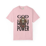 God Money Power- Skull T-Shirt — Gothic Skull Graphic Tee