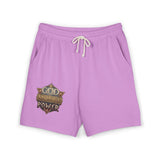 Fleece Sweat Shorts — 'God Money Power' Vintage Emblem