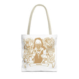 Gold Saint Mary Illustration Tote Bag — Bad Money Power Graphic Tote