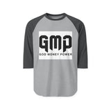 Raglan Shirt — GMP (God Money Power) Logo Baseball Tee