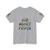 God Money Power Tee — Graphic Faith & Wealth Statement T‑Shirt