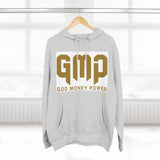 GMP Hoodie — "God Money Power" Bold Gold Graphic Fleece Pullover