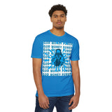 God Money Power Graphic T-Shirt — Blue Anime-Inspired Streetwear
