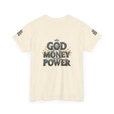 God Money Power Graphic Tee — Faith & Hustle Christian T-Shirt