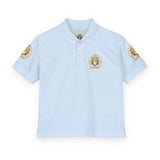 Youth Polo Shirt – Gold Lion Crest "GMP" School/Team Logo
