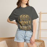 God Money Power T-Shirt — Bold Gold Graphic Tee