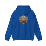 God Money Power Hoodie — Vintage Emblem Graphic Hooded Sweatshirt