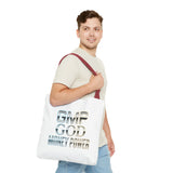 Money Power Tote Bag — 'GMP GOD' Metallic Typographic Canvas Tote