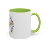 Coffee Mug — 'God Money Power' Laurel Accent Ceramic Mug (11/15oz)
