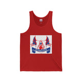 Patriotic 'God, Money, Power' Tank Top — American Flag Angel Graphic