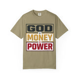 God Money Power Graphic T-Shirt — Bold Statement Tee