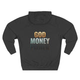 God Money Power Hoodie — Bold Religious & Motivational Graphic Pullover