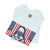 God Money Power Tee — Patriotic Bandana Saint Graphic T-Shirt