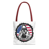 Patriotic 'God Money Power' Tote Bag - Americana Streetwear Canvas Tote