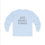 God Money Power Long Sleeve Tee — Retro Neon Graphic Faith & Hustle Shirt