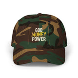 Classic Dad Cap – God Money Power Gold Foil "Got Money Problems" Embroidered Baseball Hat