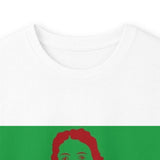 Long Sleeve Tee — Retro Religious Icon Graphic (Green/Red)