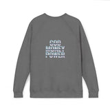 God Money Power Graphic Sweatshirt — Blue Retro Anime Streetwear