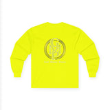 Long Sleeve Tee — Gold Monogram GMP Logo “God, Money, Power”