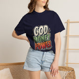 God Money Power Graphic T-Shirt — Bold Retro Faith & Hustle Tee