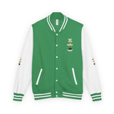 Letterman Jacket — 'War Money Power' Crown Graphic Varsity Jacket