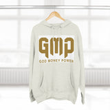 GMP Hoodie — "God Money Power" Bold Gold Graphic Fleece Pullover