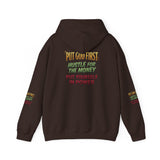 Inspirational Graphic Hoodie - "Put God First, Hustle for the Money, Put Yourself in Power"