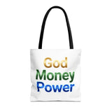 God Money Power Tote Bag — Inspirational Faith & Prosperity Canvas Tote
