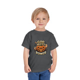 Toddler Tee — "God Money Power" Jack-o'-Lantern Halloween Shirt