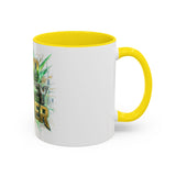 Accent Coffee Mug — "God Money Power" Bold Graphic Ceramic Mug