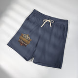 Fleece Sweat Shorts — 'God Money Power' Vintage Emblem