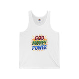 God Money Power Tank Top — Bold Colorful Faith & Hustle Graphic Tank