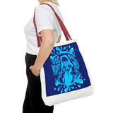 Blue 'God, Money, Power' Graphic Tote Bag – Spiritual Streetwear AOP