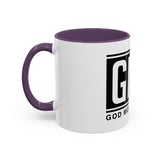 GMP 'God Money Power' Accent Coffee Mug – Bold Black Logo 11/15oz