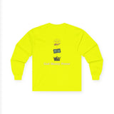 Long Sleeve Tee — "God · Money · Power" Graphic
