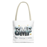 GMP Metallic Logo Tote Bag — God Money Power Graphic Tote