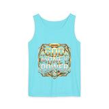 God Money Power Tank Top — Bold Gold Faith & Hustle Graphic