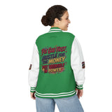 Letterman Jacket — “Put God First, Hustle for the Money” Motivational Varsity Jacket