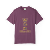 God Money Power T-Shirt — Crown & Coins Faith-Inspired Graphic Tee